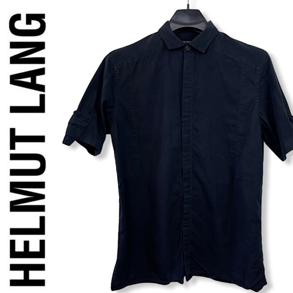 Helmut Lang Men’s pocket short sleeve button down shirt S casual minimalist goth
